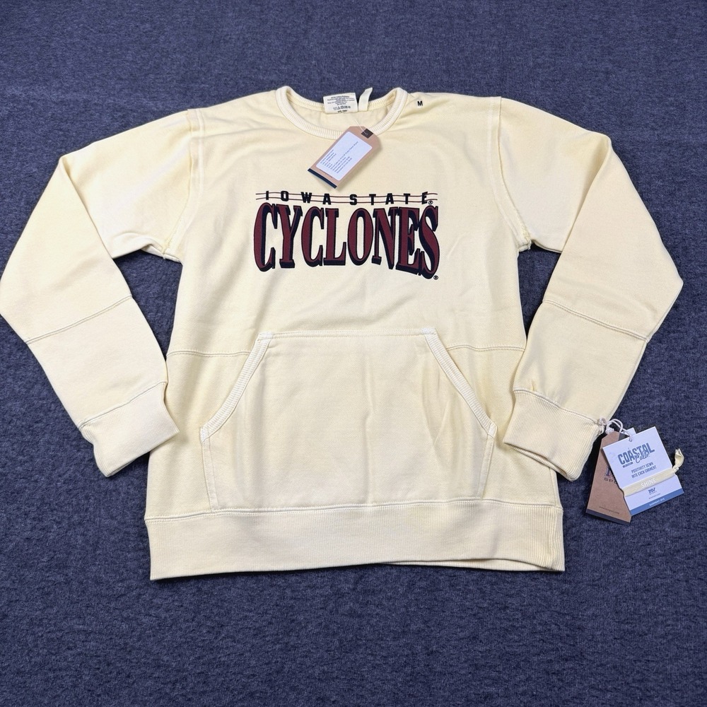 Iowa State Cyclones Sweatshirt Womens Medium Yellow NCAA Sports Fan Sweater NEW